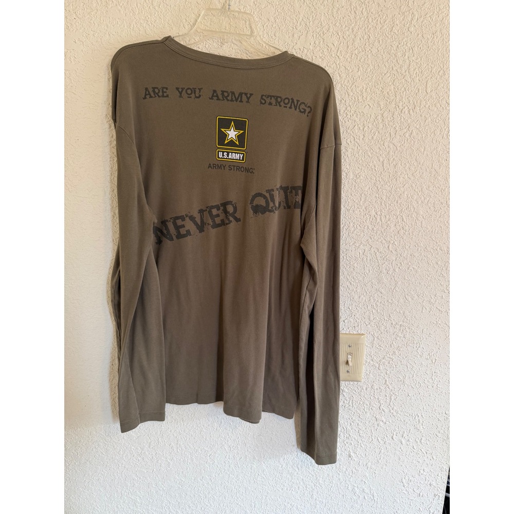US Army Mens 2XL Soldier's Creed Long Sleeve Graphic T-Shirt Olive Green‎ USA - Picture 7 of 7